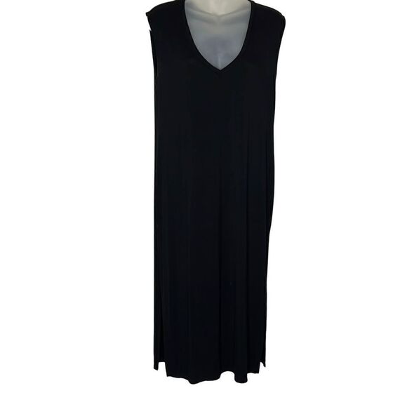 White House Black Market Black v-neck Dress Small - Picture 1 of 9